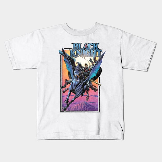 Black Knight Distressed Retro Design Kids T-Shirt by The Collection